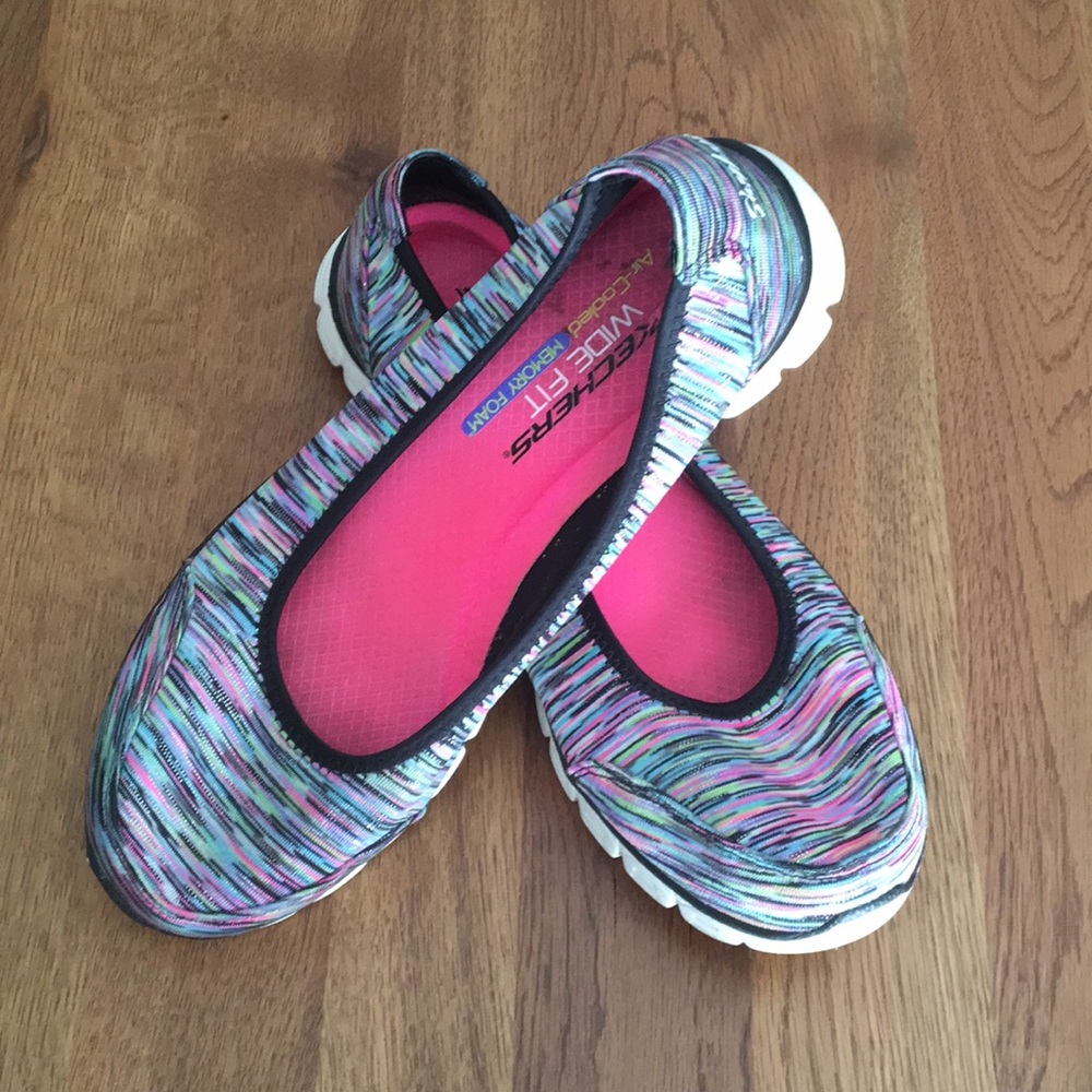 SKETCHERS wide fit memory foam air-cooled slip on